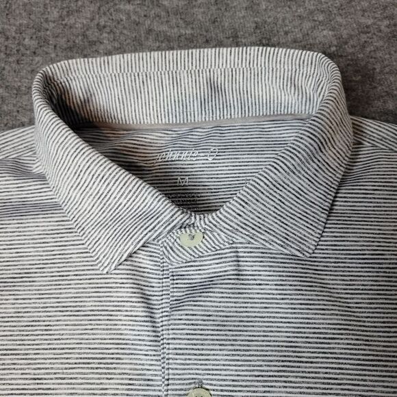 Johnnie-O Lyndon Performance Golf Polo Shirt Men Size M Heather Twilight Striped - Picture 2 of 11